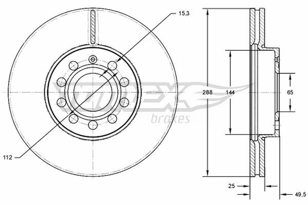 Brzdový kotouč TOMEX Brakes